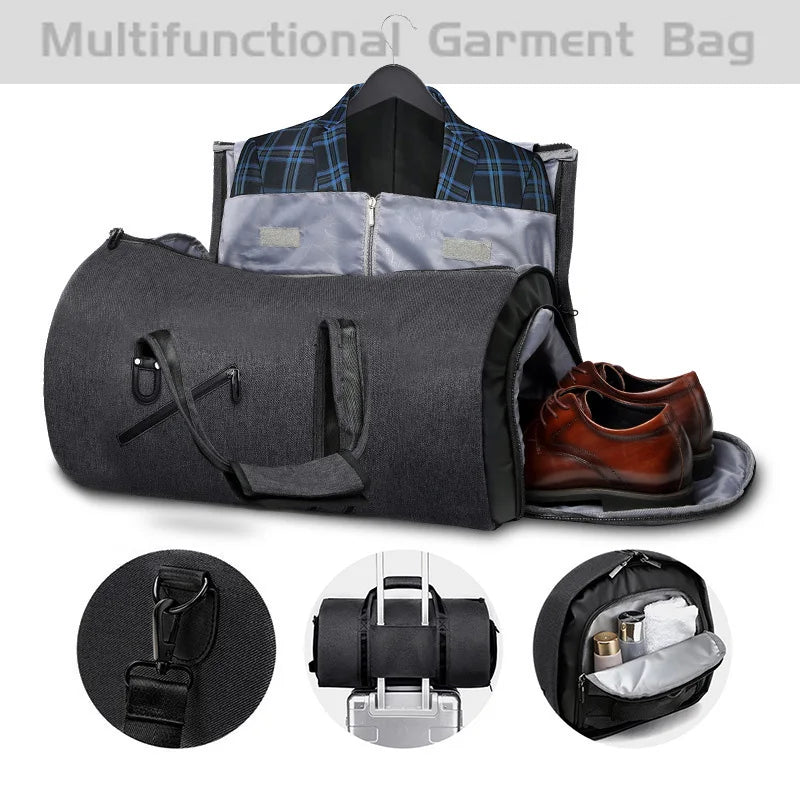 Sac de Voyage 3-en-1 avec Rangement Pliable – Idéal pour les Déplacements, le Sport et les Affaires