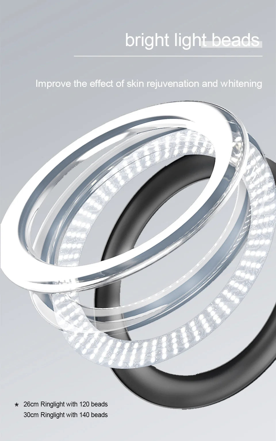 26cm LED Ring Light with 200cm Tripod Stand – Photo/Video Lighting, 3 Modes, Remote Control