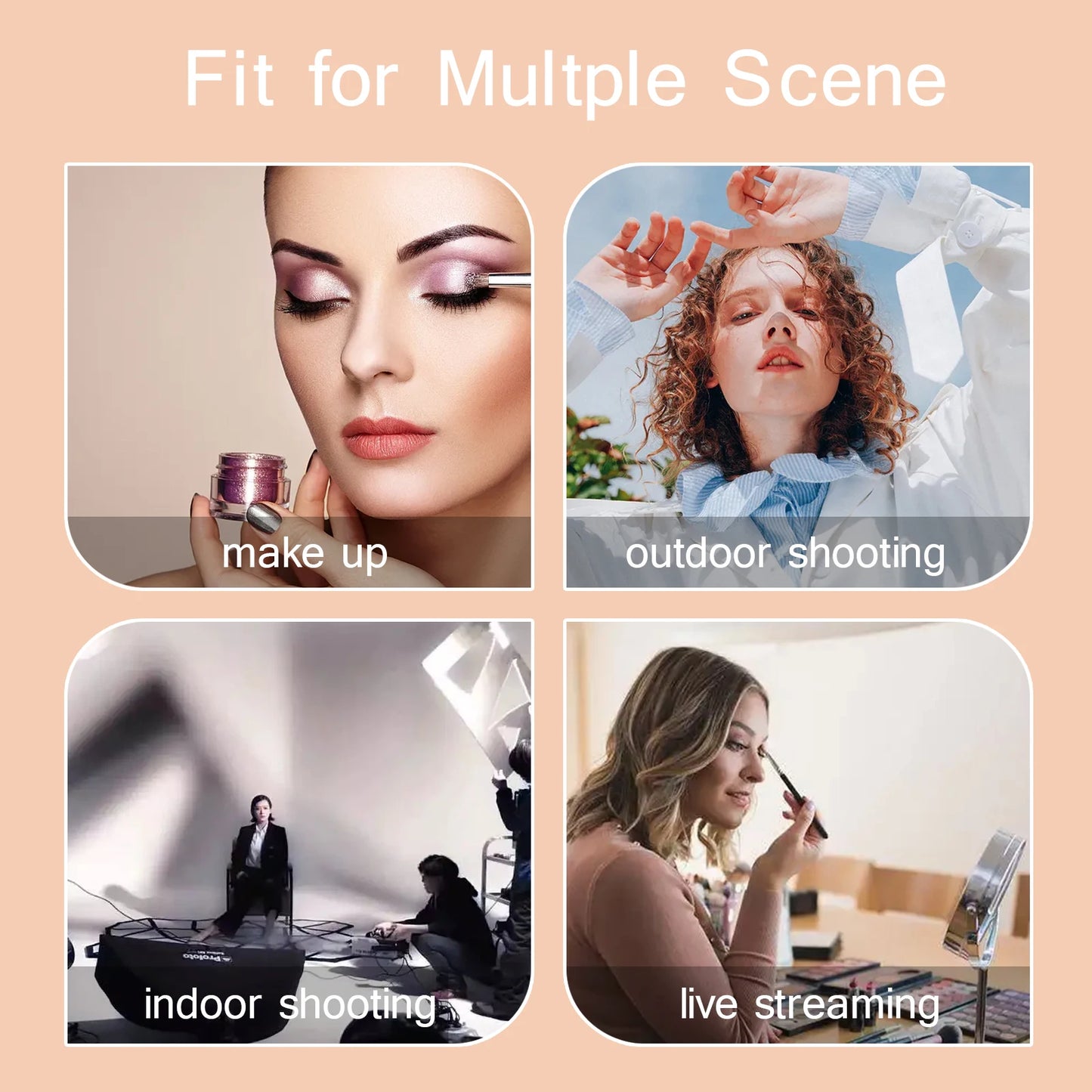 26cm LED Ring Light with 200cm Tripod Stand – Photo/Video Lighting, 3 Modes, Remote Control