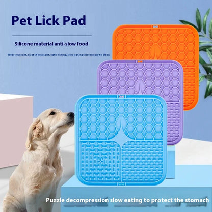 Tapis à Lécher Anti-Glouton pour Chien et Chat – Silicone Antidérapant & Lavable | Idéal pour friandises, yaourt, repas lents