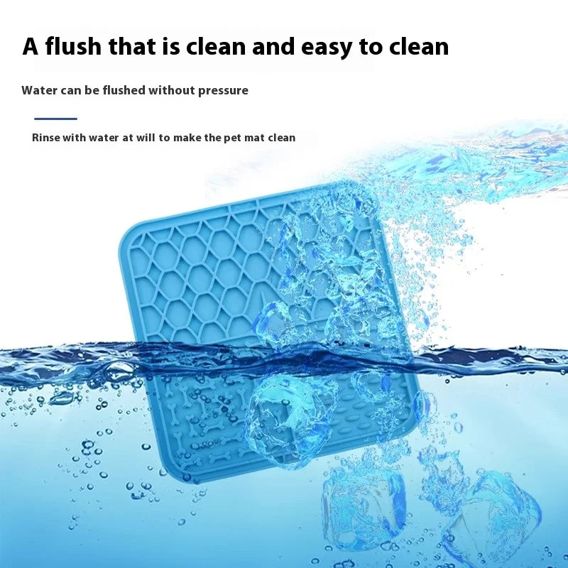 Tapis à Lécher Anti-Glouton pour Chien et Chat – Silicone Antidérapant & Lavable | Idéal pour friandises, yaourt, repas lents