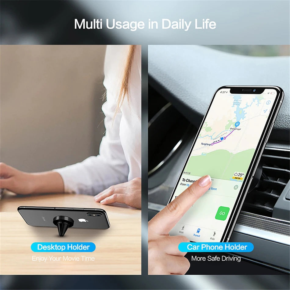 Support Téléphone Magnétique Voiture - Ultra Puissant & Compact