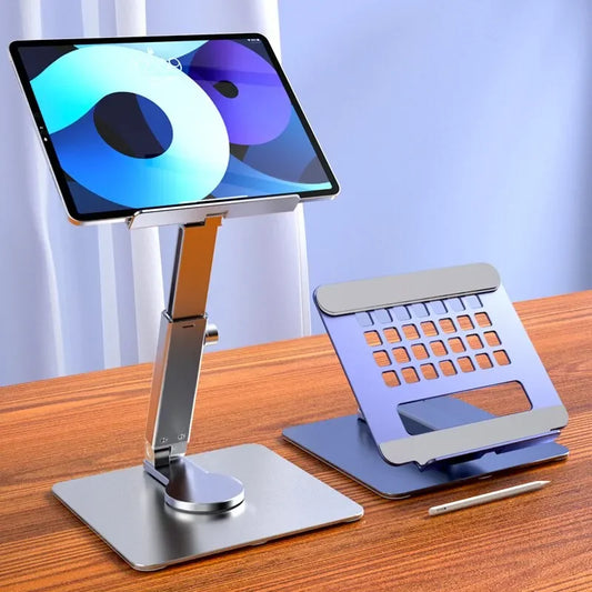 Support de Tablette Réglable en Aluminium – Stable, Universel et Inclinable