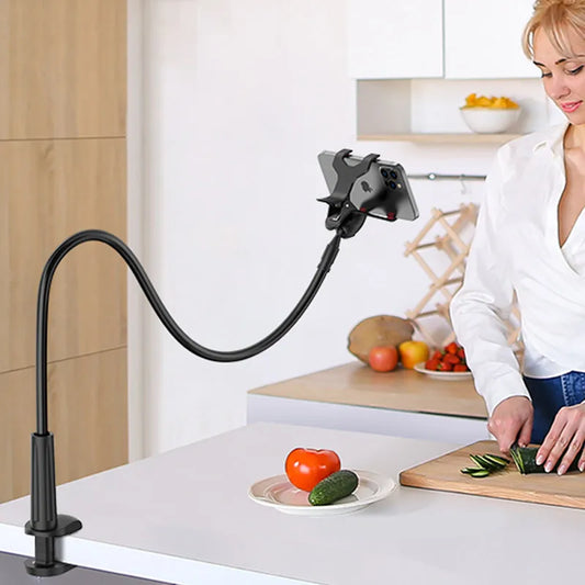 Support Téléphone Flexible 80 cm – Bras Long, Rotation 360°, Fixation Universelle