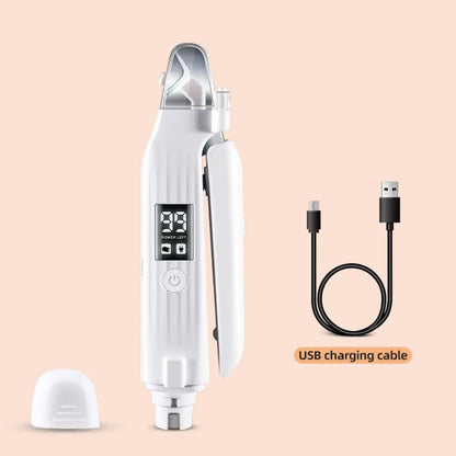 🐾 Coupe-Griffes Électrique 2-en-1 – Lime & Lumière LED Intégrée