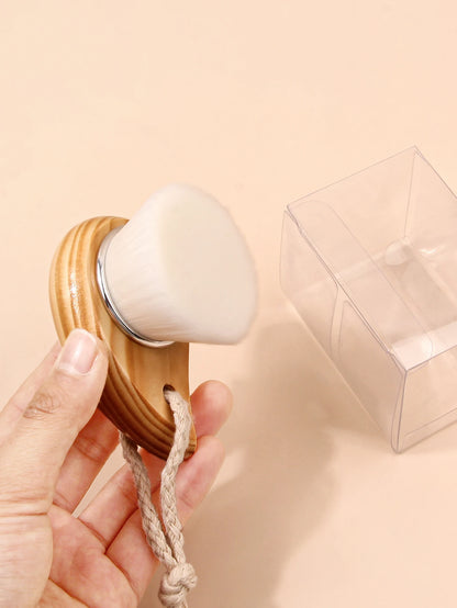 Brosse Nettoyante Visage en Bois – Douceur, Démaquillage & Nettoyage Profond