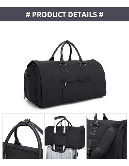Sac de Voyage 3-en-1 avec Rangement Pliable – Idéal pour les Déplacements, le Sport et les Affaires