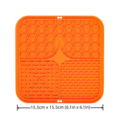 Tapis à Lécher Anti-Glouton pour Chien et Chat – Silicone Antidérapant & Lavable | Idéal pour friandises, yaourt, repas lents