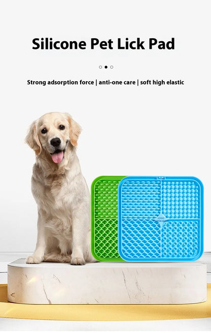 Tapis à Lécher Anti-Glouton pour Chien et Chat – Silicone Antidérapant & Lavable | Idéal pour friandises, yaourt, repas lents