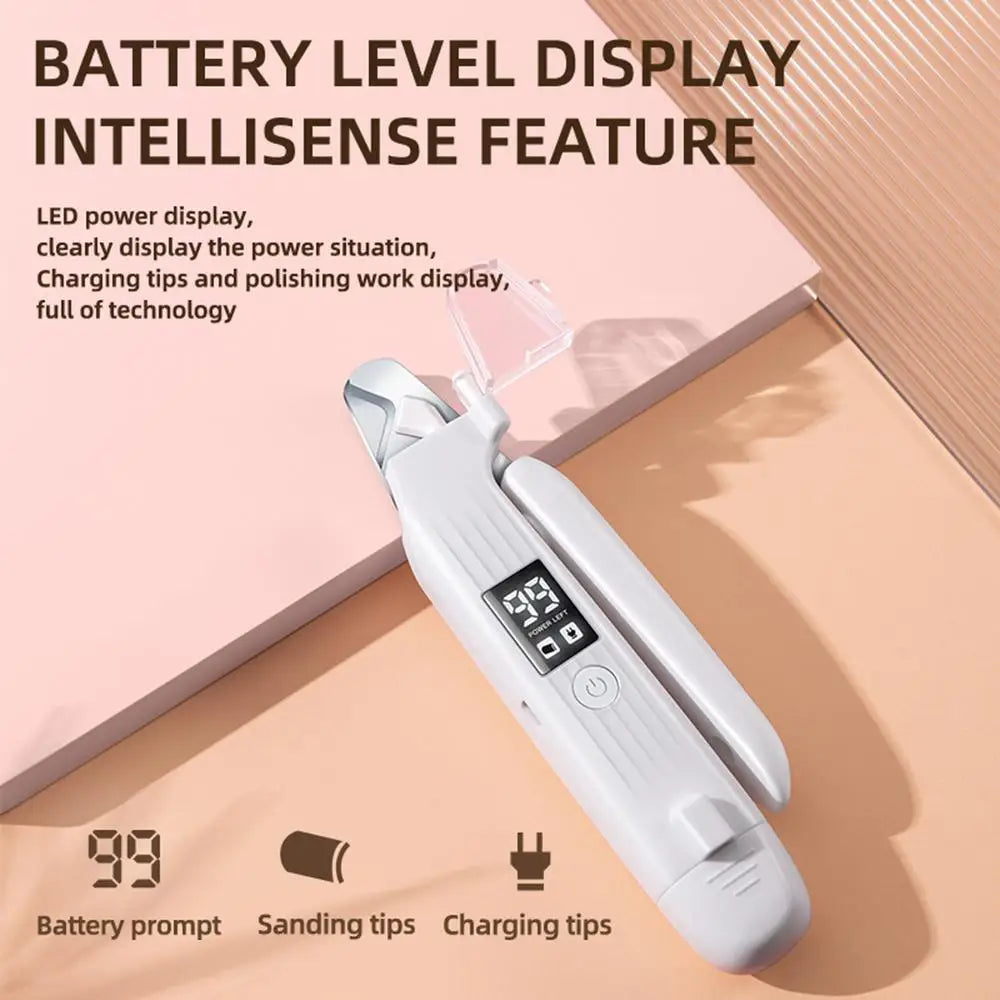 🐾 Coupe-Griffes Électrique 2-en-1 – Lime & Lumière LED Intégrée