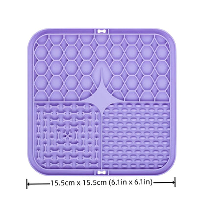 Tapis à Lécher Anti-Glouton pour Chien et Chat – Silicone Antidérapant & Lavable | Idéal pour friandises, yaourt, repas lents