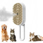 Brosse Vapeur 3-en-1 pour Animaux – Massage, Démêlage & Épilation | Recharge USB & Pulvérisation Vapeur Douce