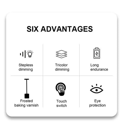Lampe de Table LED Tactile – Rechargeable, 3 Couleurs, Design Métal Élégant – Ambiance, Chevet, Camping. Illuminez votre quotidien avec style et simplicité.