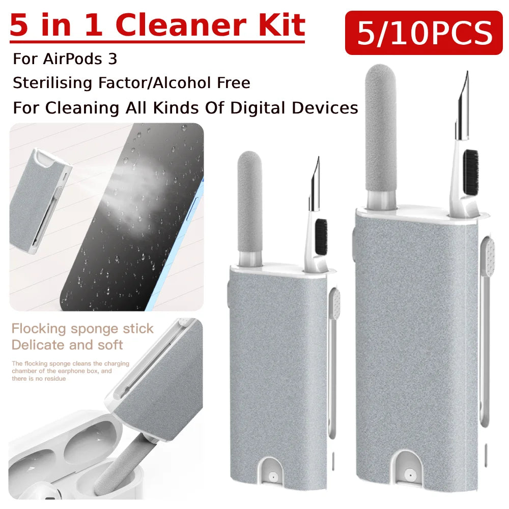 🧼 Kit de Nettoyage Premium 5-en-1 – Design Compact & Haute Précision