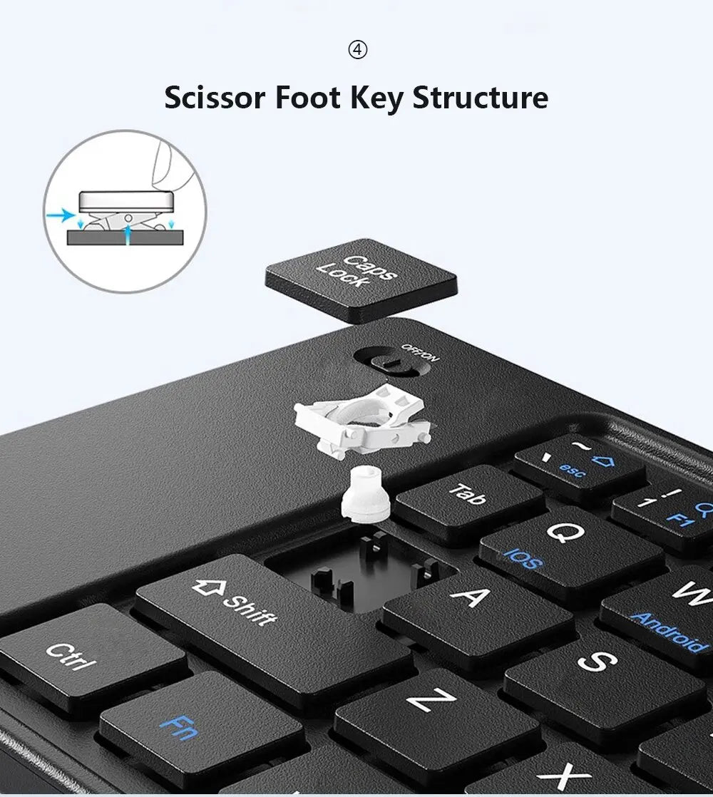 Clavier Pliable Sans Fil Bluetooth – Ultra Compact & Rechargeable pour Windows, Android & iOS