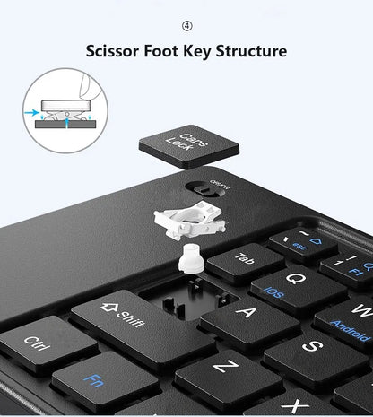 Clavier Pliable Sans Fil Bluetooth – Ultra Compact & Rechargeable pour Windows, Android & iOS