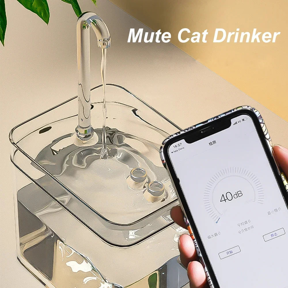 Fontaine à Eau USB Silencieuse pour Chat – 1.5L avec Filtration & Débit Réglable