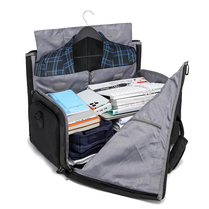 Sac de Voyage 3-en-1 avec Rangement Pliable – Idéal pour les Déplacements, le Sport et les Affaires