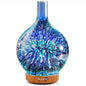 Diffuseur d'Huiles Essentielles 3D en Verre – LED Feu d’Artifice & Brume Apaisante