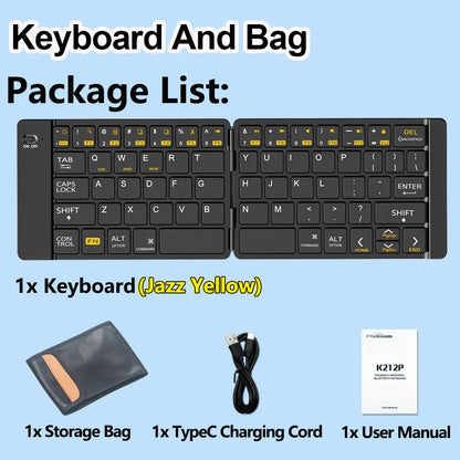 Clavier Pliable Sans Fil Bluetooth – Ultra Compact & Rechargeable pour Windows, Android & iOS