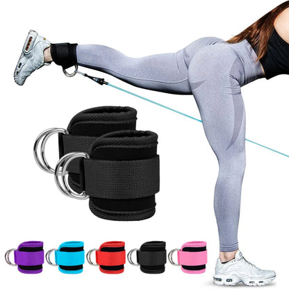 Bandes de Résistance avec Sangles de Cheville – Fitness, Yoga, Entraînement Fessiers et Jambes