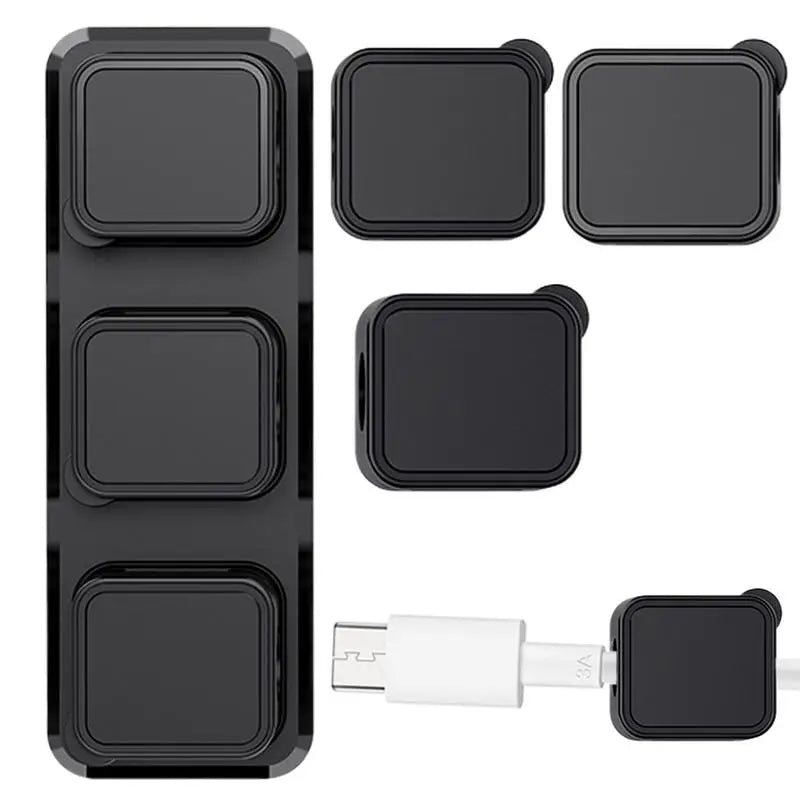 🧲 Organiseur de Câbles Magnétique – Fixation Adhésive & Clips Aimantés