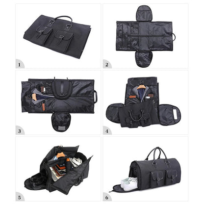 Sac de Voyage 3-en-1 avec Rangement Pliable – Idéal pour les Déplacements, le Sport et les Affaires