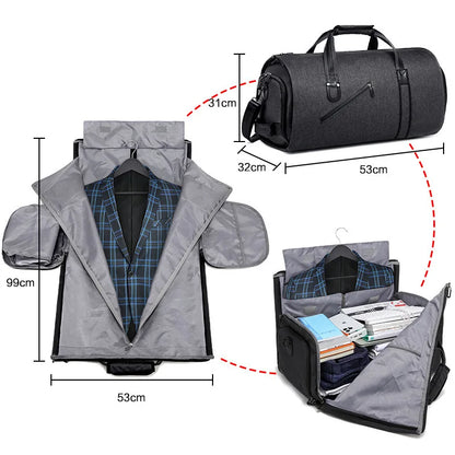 Sac de Voyage 3-en-1 avec Rangement Pliable – Idéal pour les Déplacements, le Sport et les Affaires