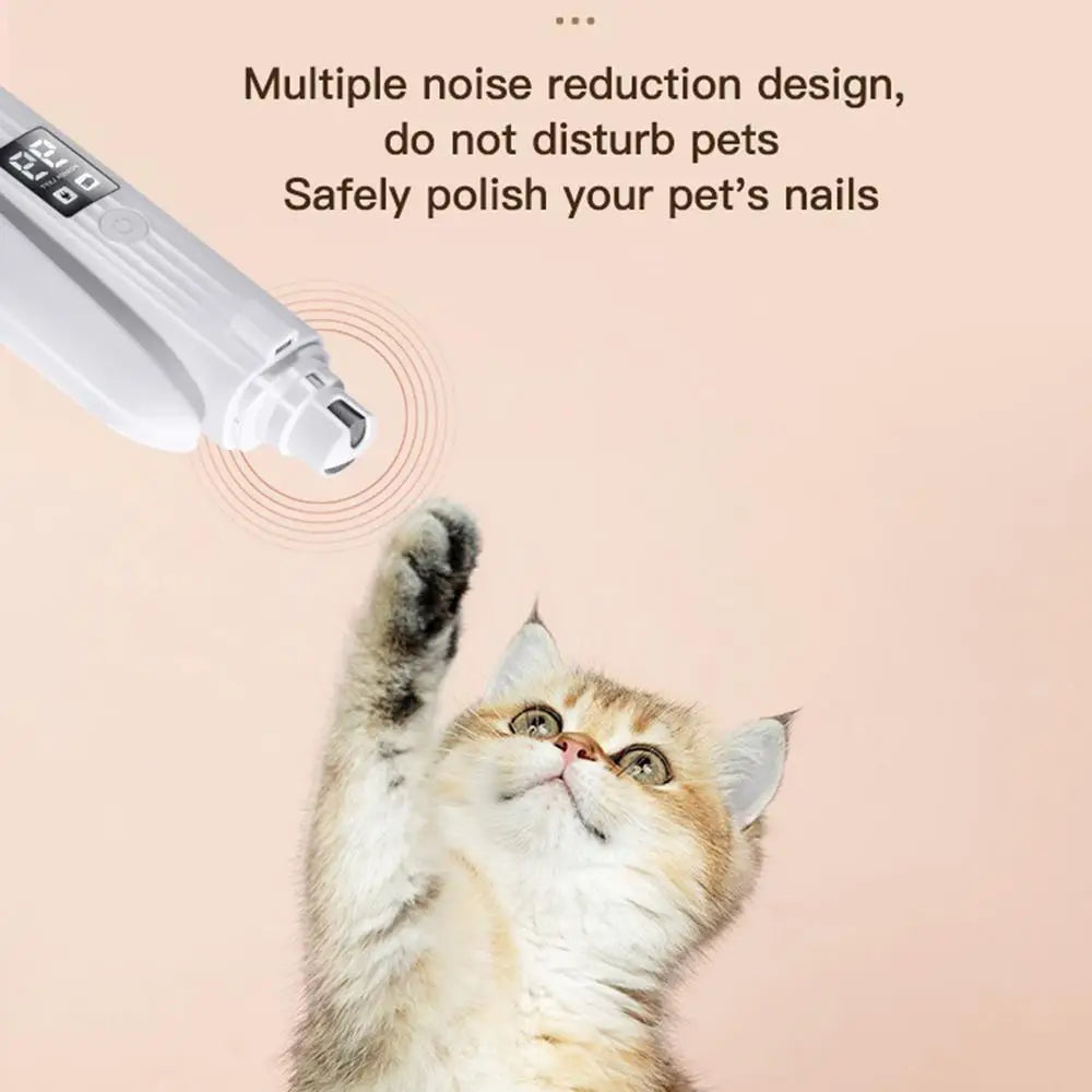 🐾 Coupe-Griffes Électrique 2-en-1 – Lime & Lumière LED Intégrée