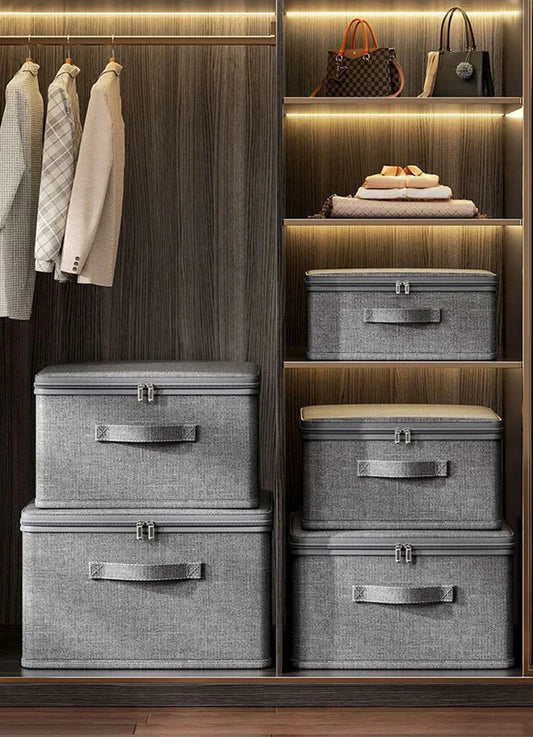 Boîte de Rangement Pliante en Tissu – Grande Capacité, Pliable, Étanche et Empilable