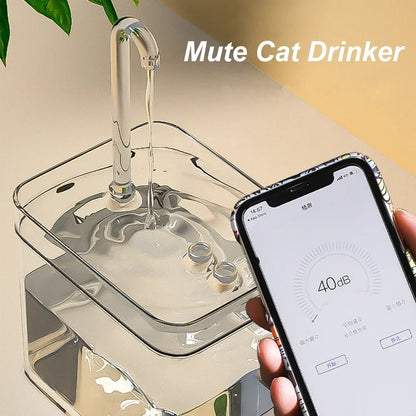 Fontaine à Eau USB Silencieuse pour Chat – 1.5L avec Filtration & Débit Réglable