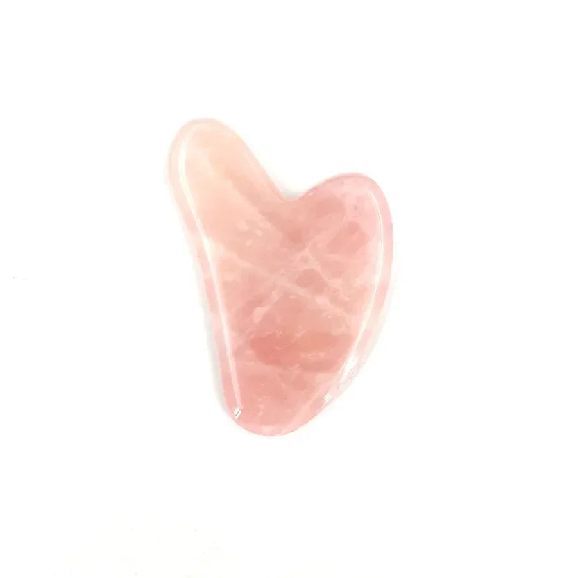 Set de Massage Visage en Quartz Rose – Rouleaux & Gua Sha Antirides