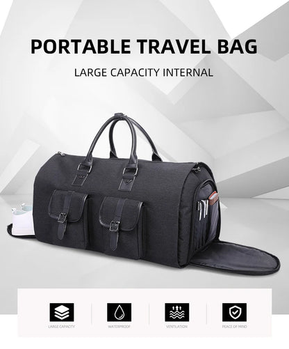 Sac de Voyage 3-en-1 avec Rangement Pliable – Idéal pour les Déplacements, le Sport et les Affaires