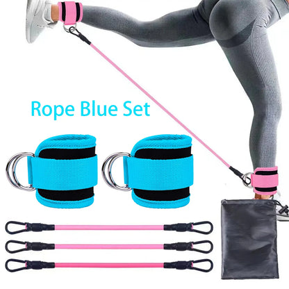 Bandes de Résistance avec Sangles de Cheville – Fitness, Yoga, Entraînement Fessiers et Jambes