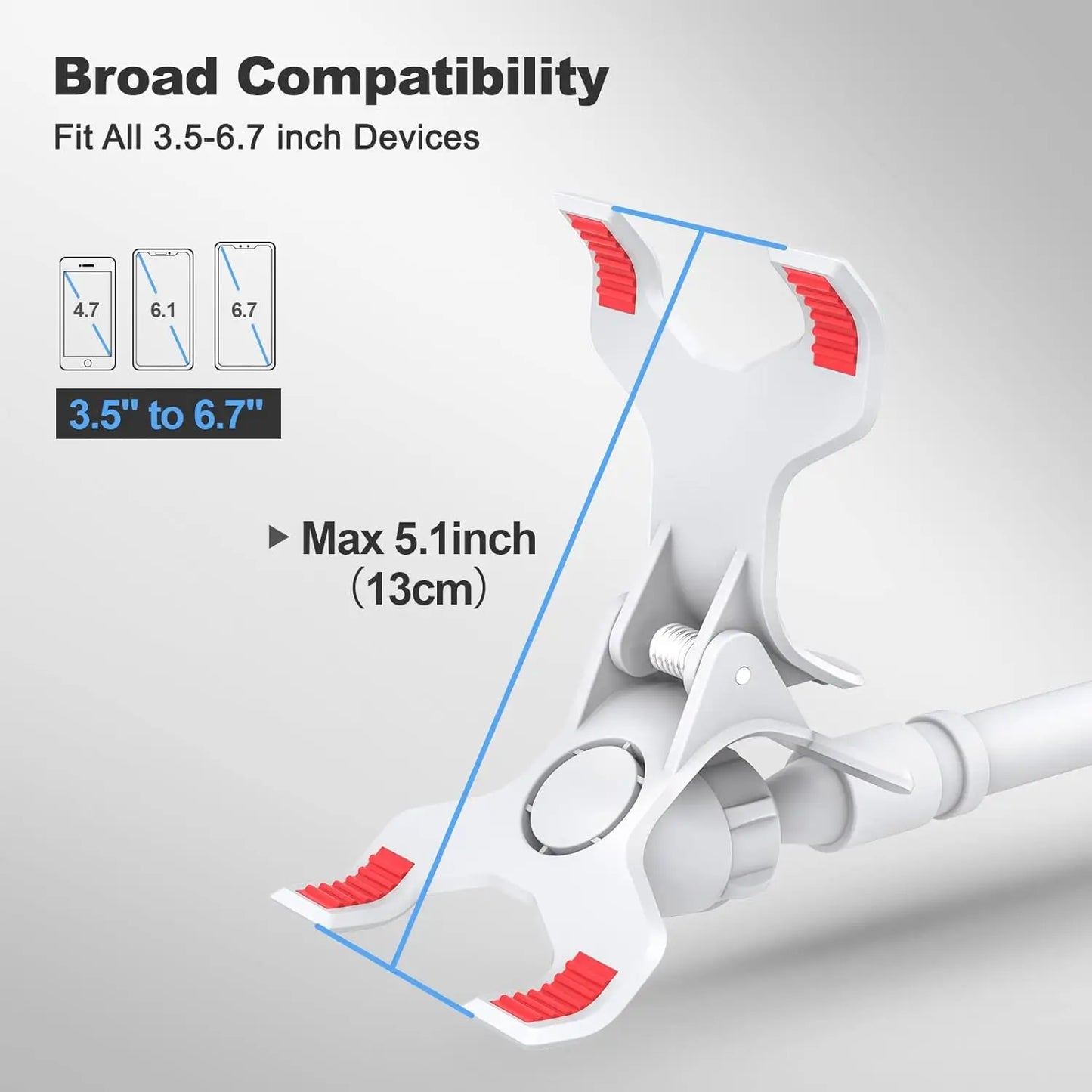 Support Téléphone Flexible 80 cm – Bras Long, Rotation 360°, Fixation Universelle
