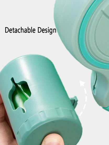 Laisse rétractable 5M pour chien avec LED et distributeur de sacs – Sécurité & confort de promenade