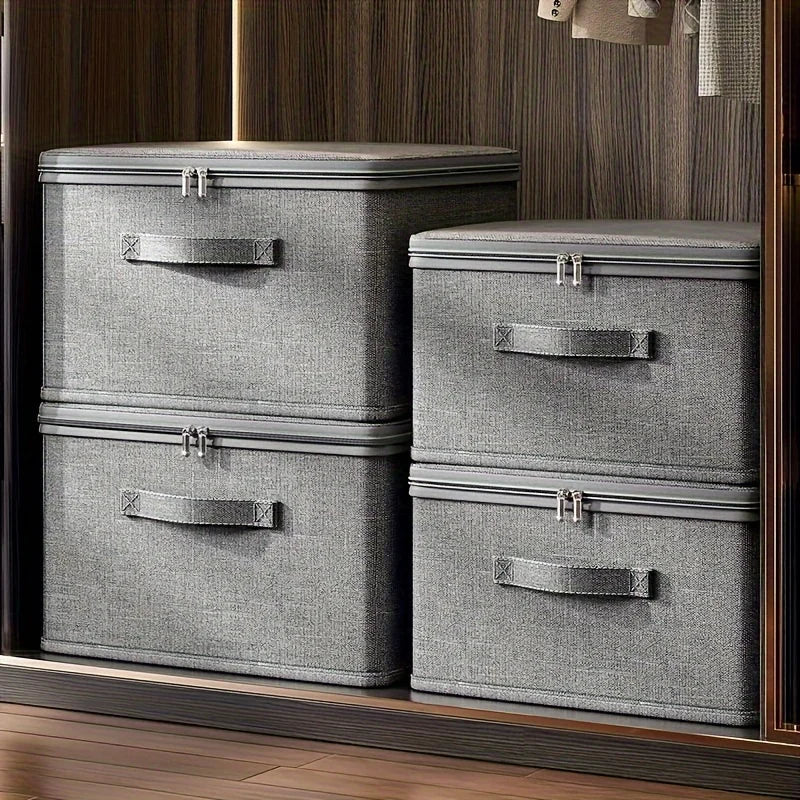 Boîte de Rangement Pliante en Tissu – Grande Capacité, Pliable, Étanche et Empilable