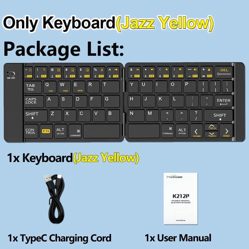 Clavier Pliable Sans Fil Bluetooth – Ultra Compact & Rechargeable pour Windows, Android & iOS