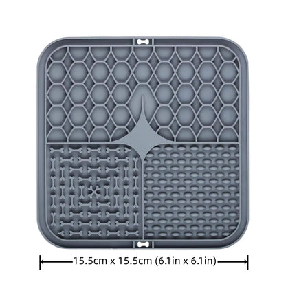 Tapis à Lécher Anti-Glouton pour Chien et Chat – Silicone Antidérapant & Lavable | Idéal pour friandises, yaourt, repas lents