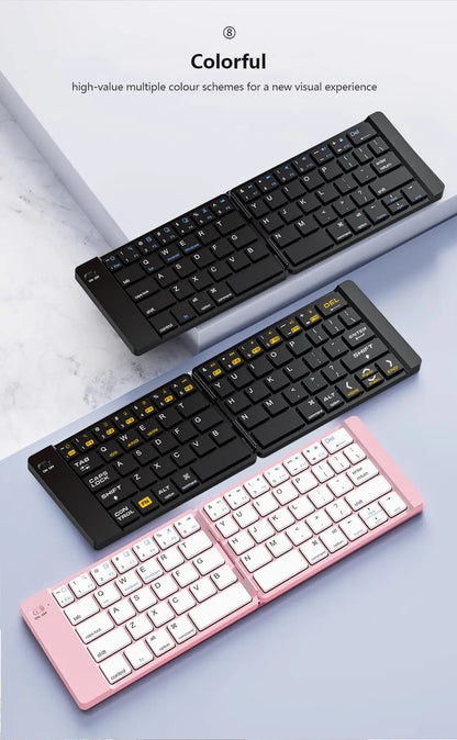 Clavier Pliable Sans Fil Bluetooth – Ultra Compact & Rechargeable pour Windows, Android & iOS