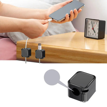 🧲 Organiseur de Câbles Magnétique – Fixation Adhésive & Clips Aimantés