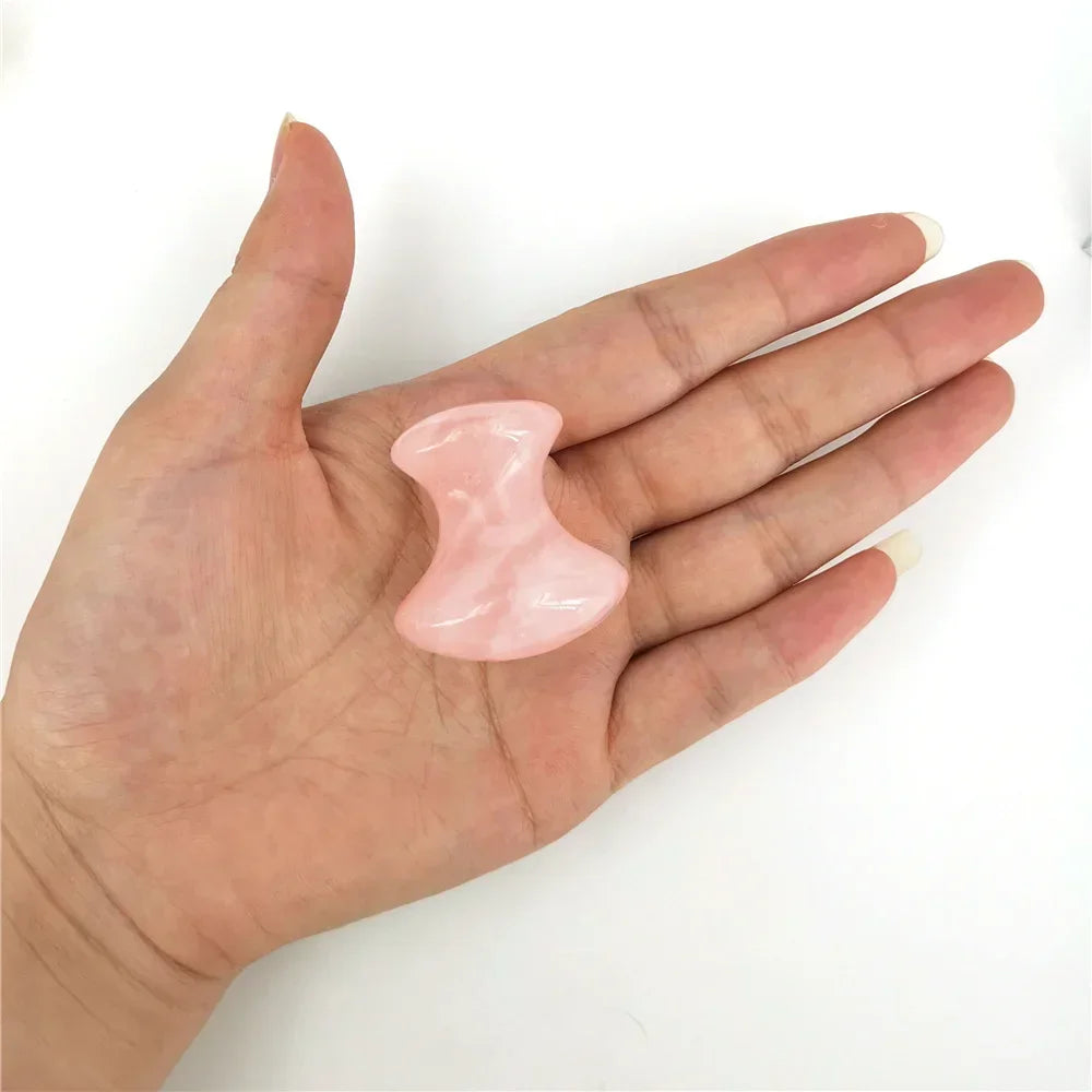 Set de Massage Visage en Quartz Rose – Rouleaux & Gua Sha Antirides