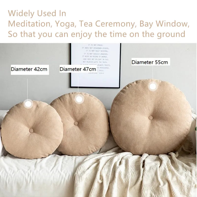 Coussin Rond Zen Confort – Méditation, Yoga & Salon (42 à 55 cm)